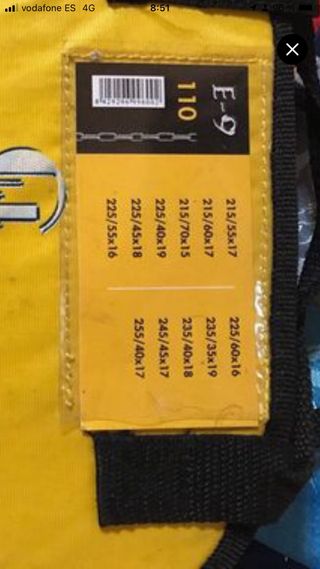 cadenas nieve ruedas coche