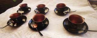 Servizio caffè FUJIAN LAQUER vintage