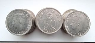 50 PTAS. AÑO 1980 MUNDIAL BARCELONA 82 *80-*81-*82