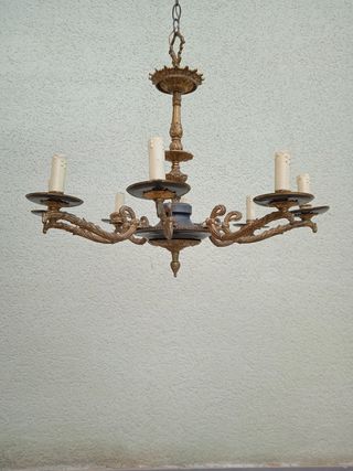 Lampara antigua de techo