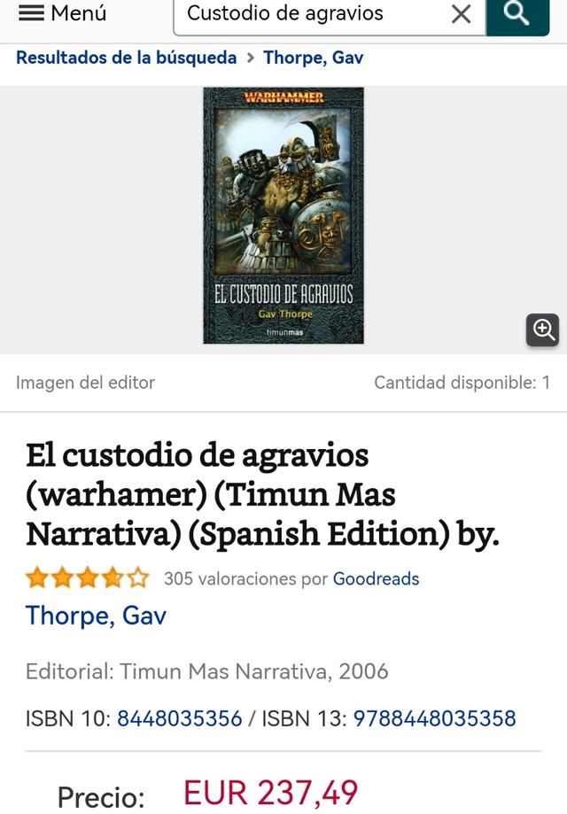 El custodio de agravios / Warhammer fantasy