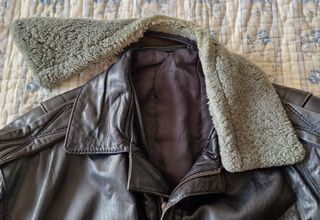 Cazadora de piel de napa