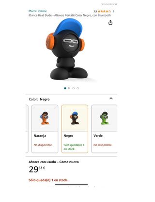 iDance Beat Dude - Altavoz con Bluetooth