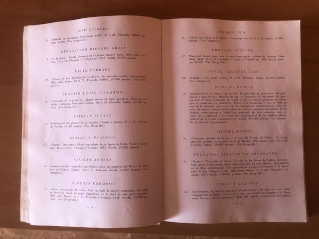 catalogo de subastas nº18 de 1971