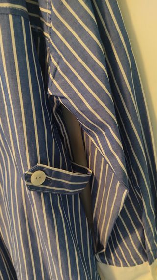 Camisa Oversize rayas Zara con etiqueta 