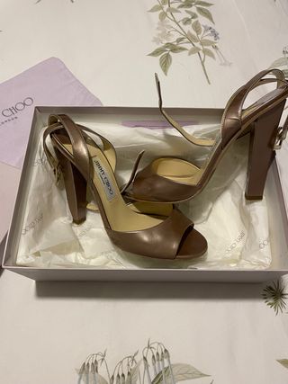 sandalias piel nacarada Jimmy Choo