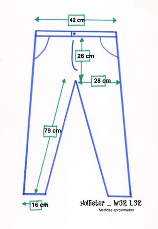 Hollister. Pantalón vaquero slim. W32 L32