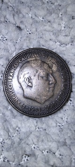 MONEDA DE 2,50 PESETAS 1953 (*19*54)