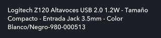 Altavoces Logitech USB