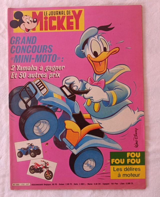 Le Journal de Mickey -5 revistas- magazine Comic