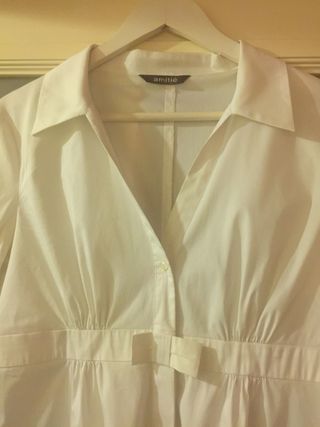 Camisa chica Amitié en blanco de Algodón!