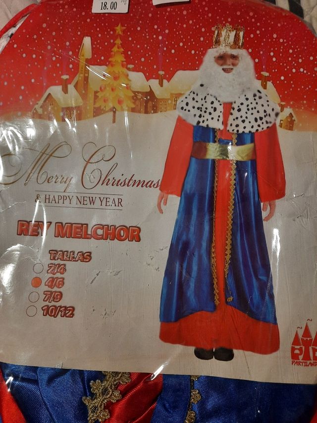 Disfraz Rey Melchor talla 4-6