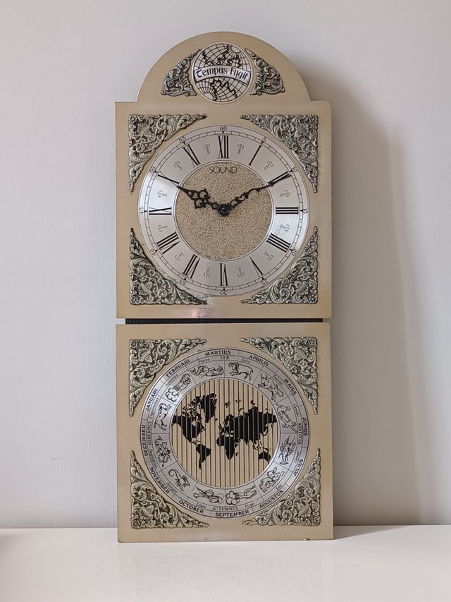 RELOJ DE PARED HOROSCOPO SOUND TEMPUS FUGIT de segunda mano por
