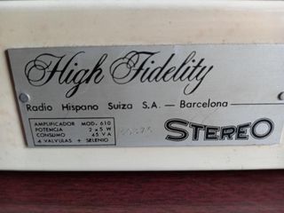 Equipo de música Radio Hispano Suiza vintage