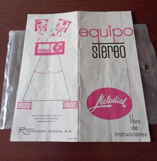 Equipo de música Radio Hispano Suiza vintage