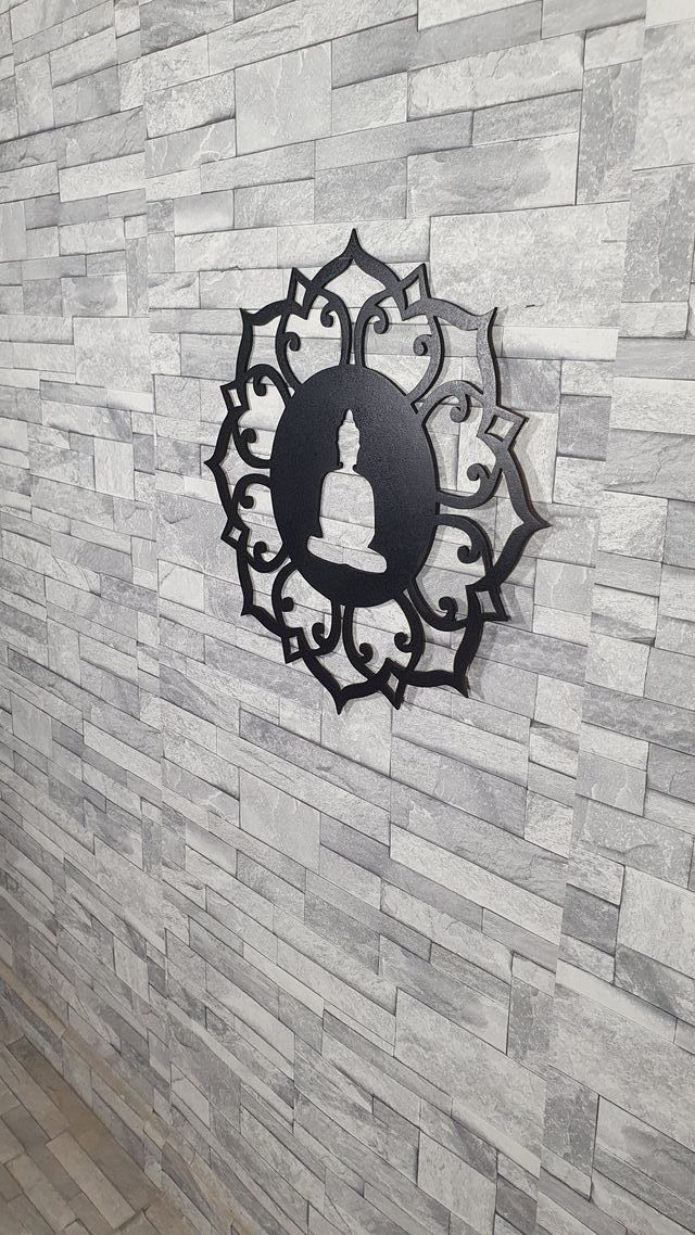 Mandala buda en madera 40x40cm