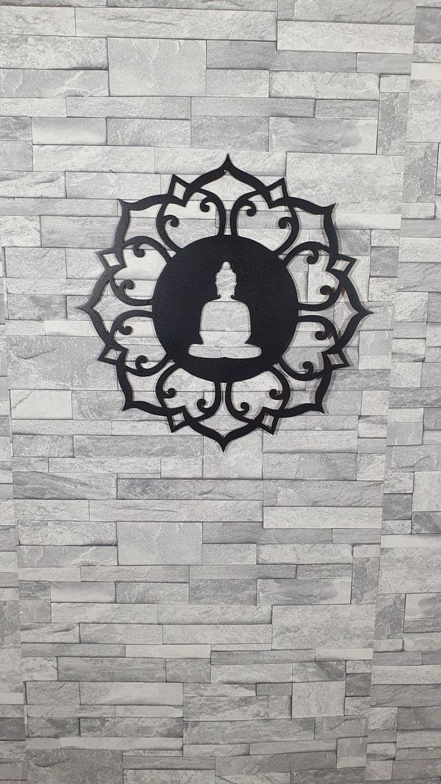 Mandala buda en madera 40x40cm