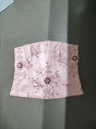 Vestido ceremonia salmón T38