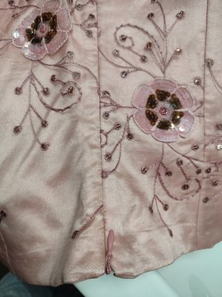 Vestido ceremonia salmón T38