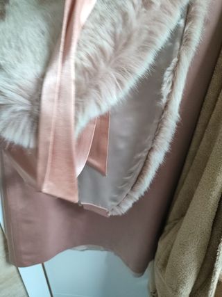 Vestido ceremonia salmón T38