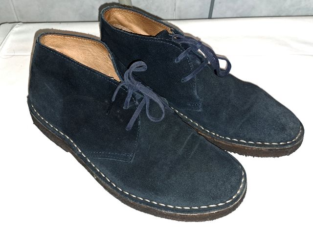 scarpe polacchine 42 blu suola e gomma