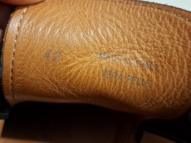 scarpe polacchine 42 blu suola e gomma