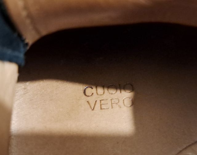 scarpe polacchine 42 blu suola e gomma