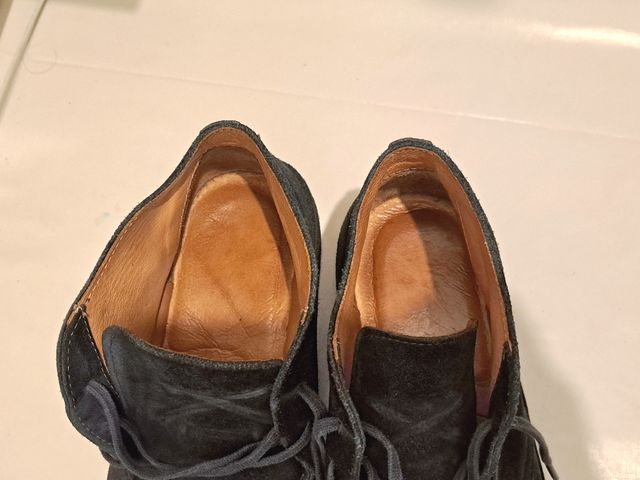 scarpe polacchine 42 blu suola e gomma