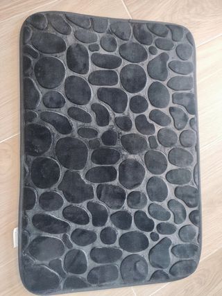 Alfombra baño negra nueva