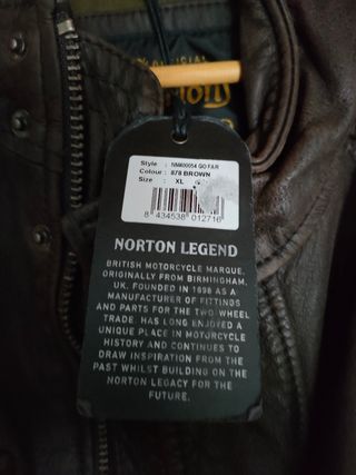 Cazadora piel XL Norton Go Far a estrenar