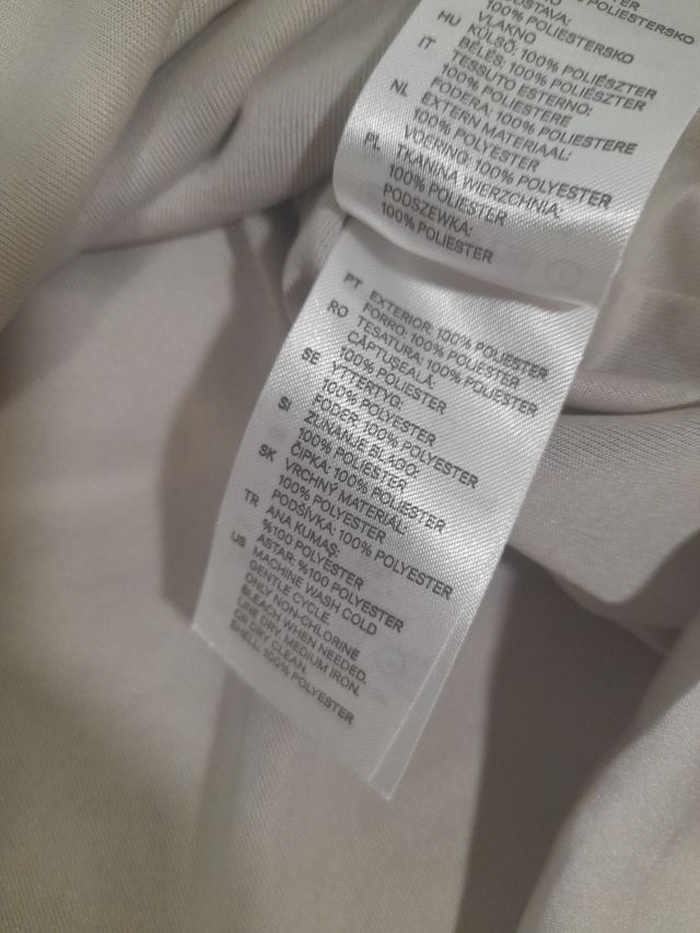 Vestido  H&M talla L blanco plateado