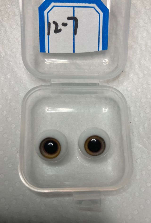 ojos para muñeca ~ cristal, 12 mm