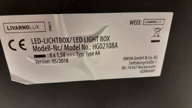 Lightbox insegna luminosa LED lettere