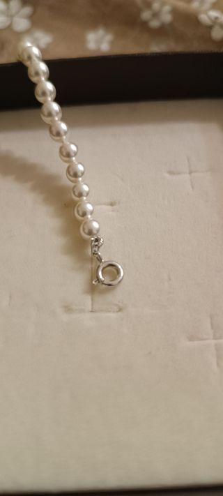  Set collana e orecchini perla in argento 925
