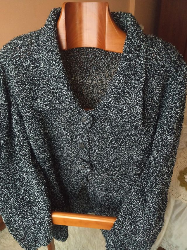 Abrigo vintage a calceta 