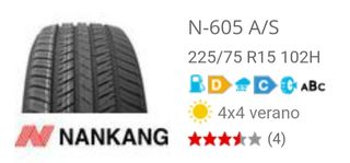 225/75/15 Nuevas Nankang