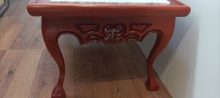 MESA AUXILIAR  MADERA Y MÁRMOL