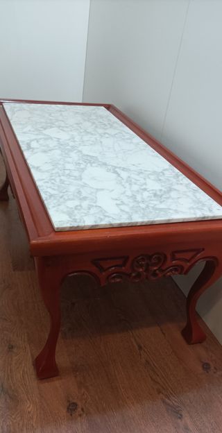 MESA AUXILIAR  MADERA Y MÁRMOL