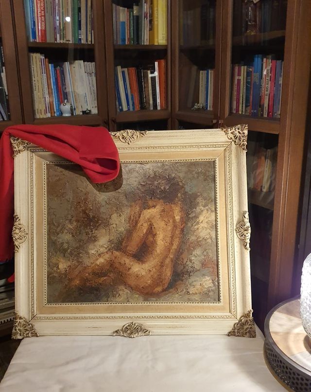 Óleo Impresionista Edward Barton. Arte.