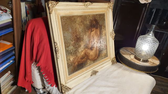 Óleo Impresionista Edward Barton. Arte.