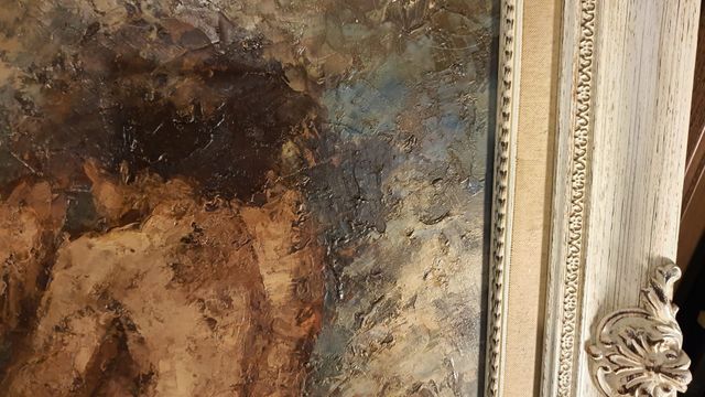 Óleo Impresionista Edward Barton. Arte.