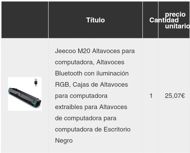 Jeecoo M20 Altavoces para computadora