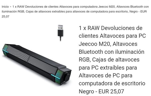 Jeecoo M20 Altavoces para computadora