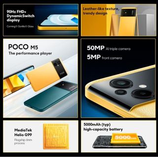 Xiaomi POCO M5 4+128Gb Funda + Cristal