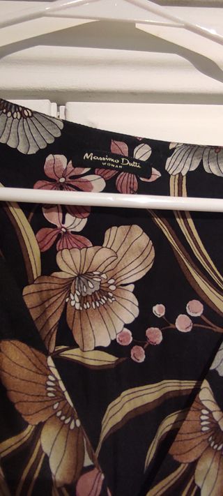 Vestido Kimono Floral Massimo Dutti