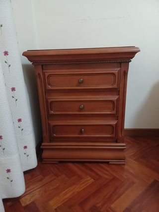 Cabezero madera nuevo 105 y mesilla