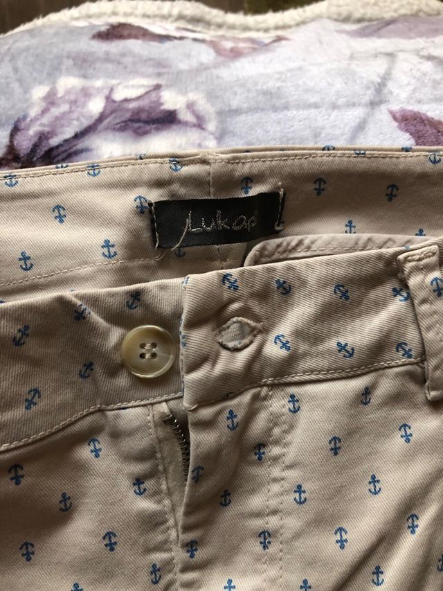 pantalone donna beige