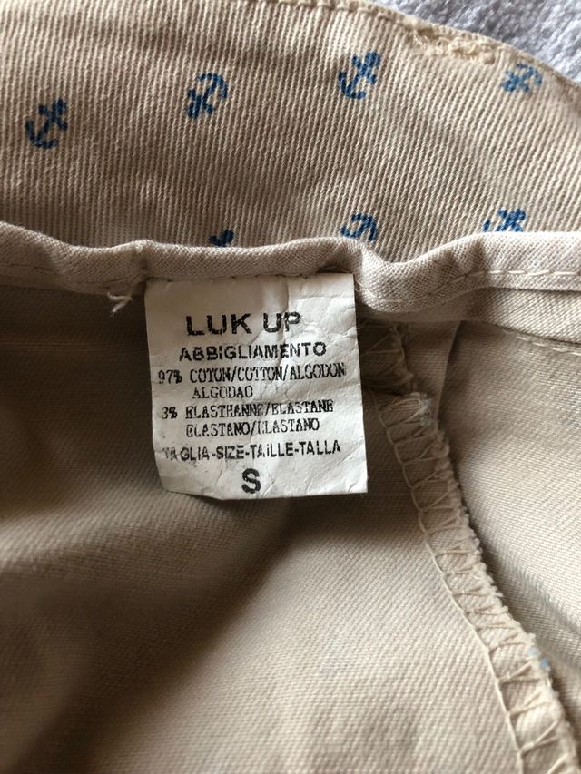 pantalone donna beige