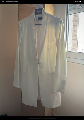 chaqueta de vestir americana de zara tres cuartos