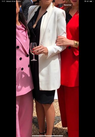 chaqueta de vestir americana de zara tres cuartos